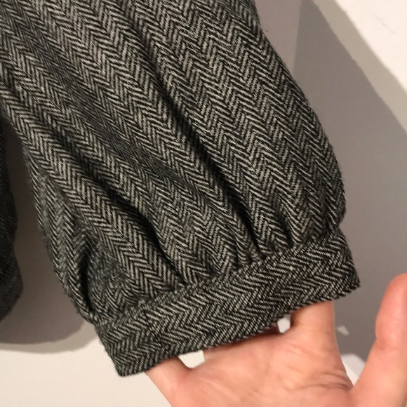 Herringbone Print Bomber Jacket - Picture 3 of 9